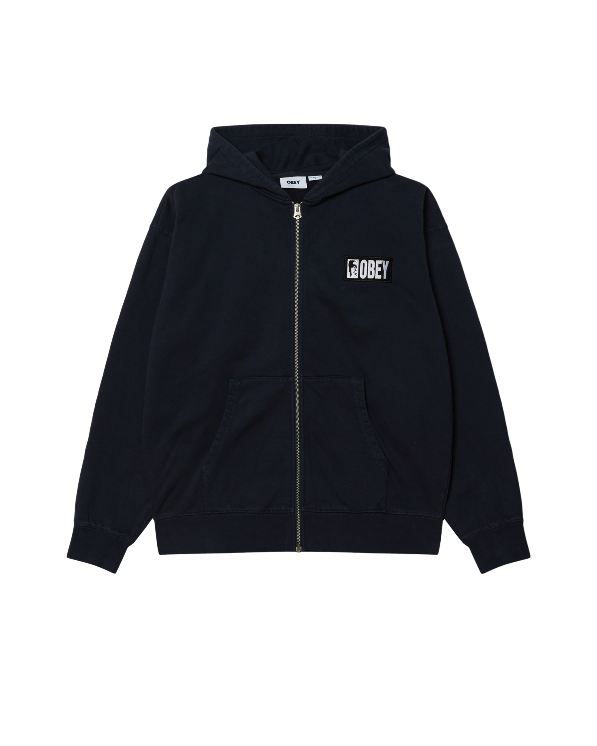 MARGIN FADED ZIP HOOD
