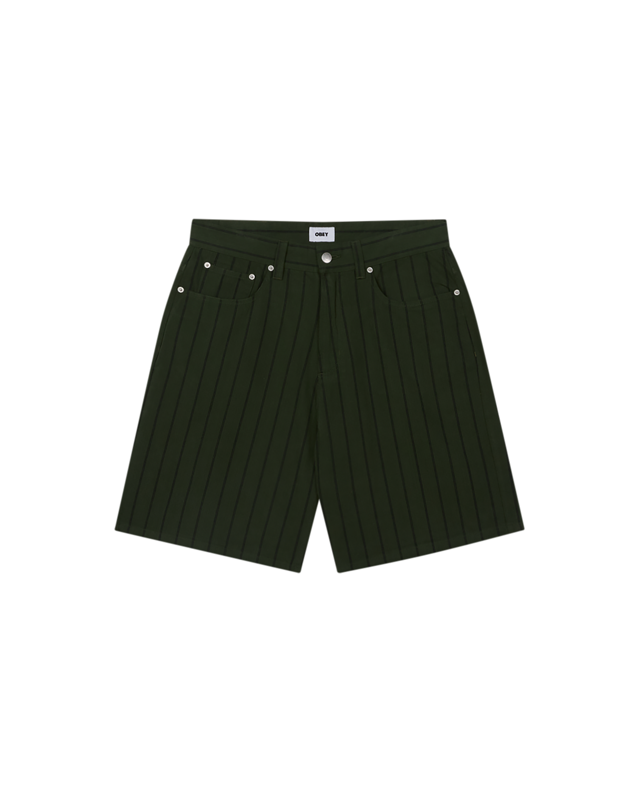 STRIPE BAGGY DENIM SHORT