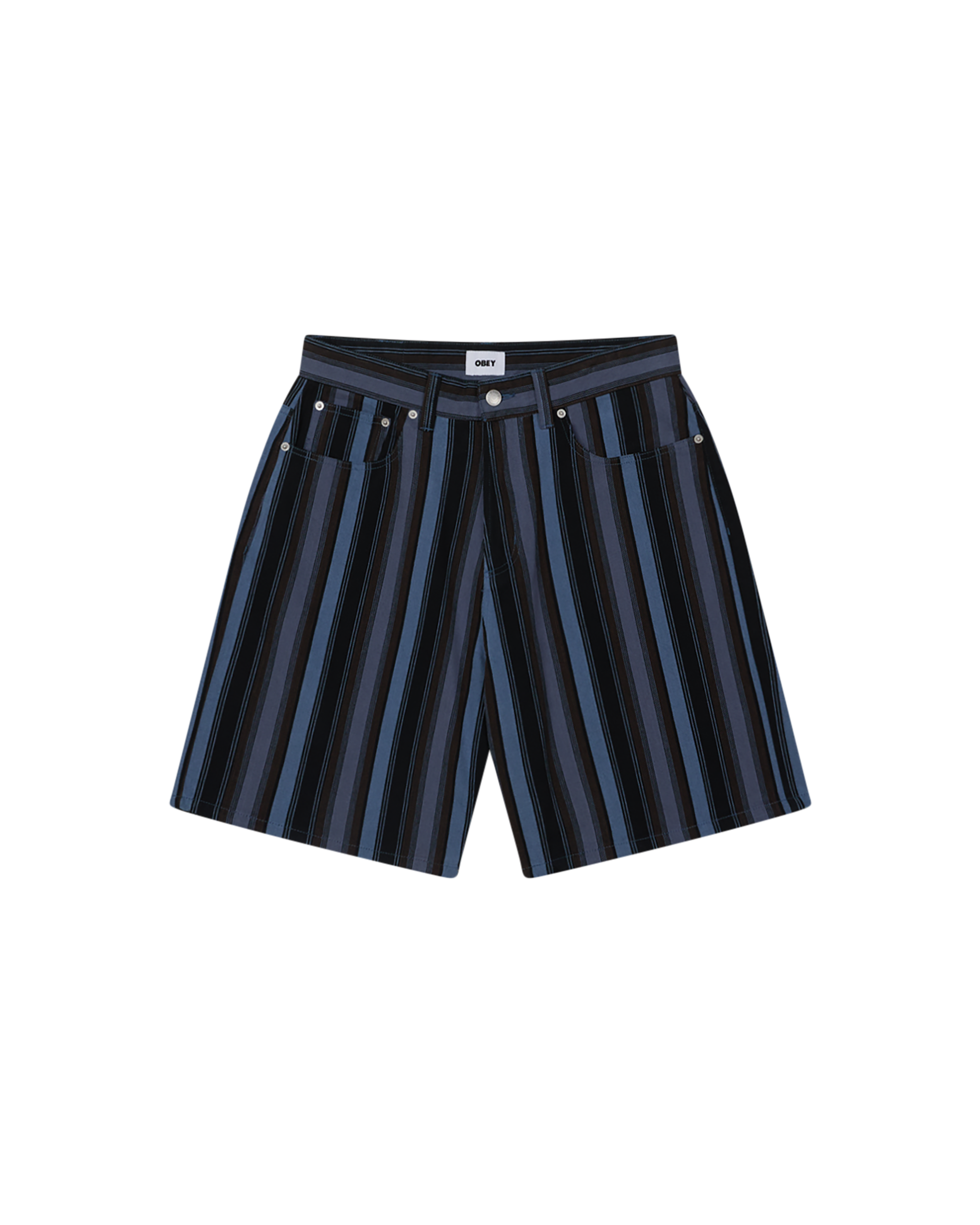 BAJA STRIPE BAGGY DENIM SHORT