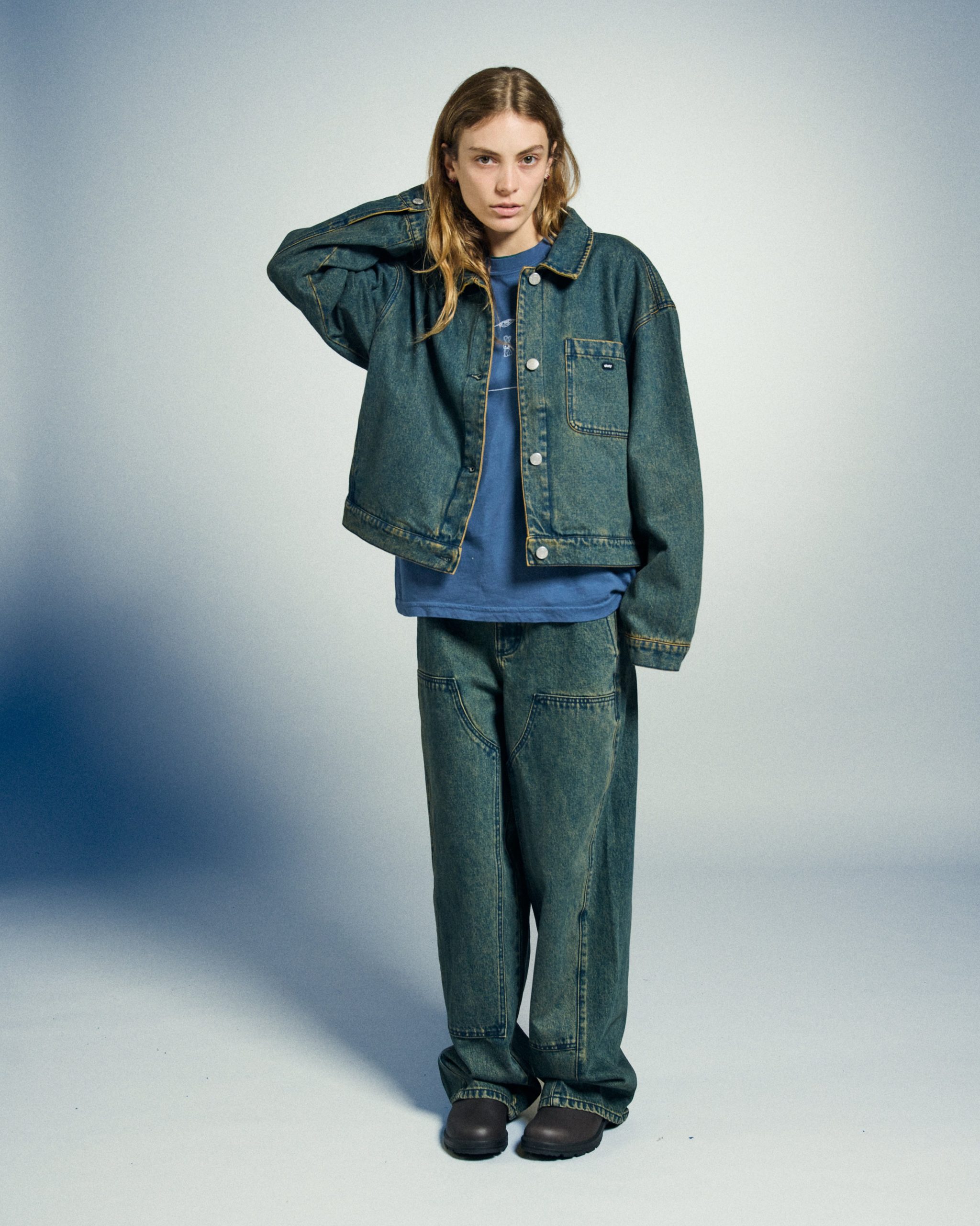 LEAH III BAGGY DBL KNEE DENIM - Image 4