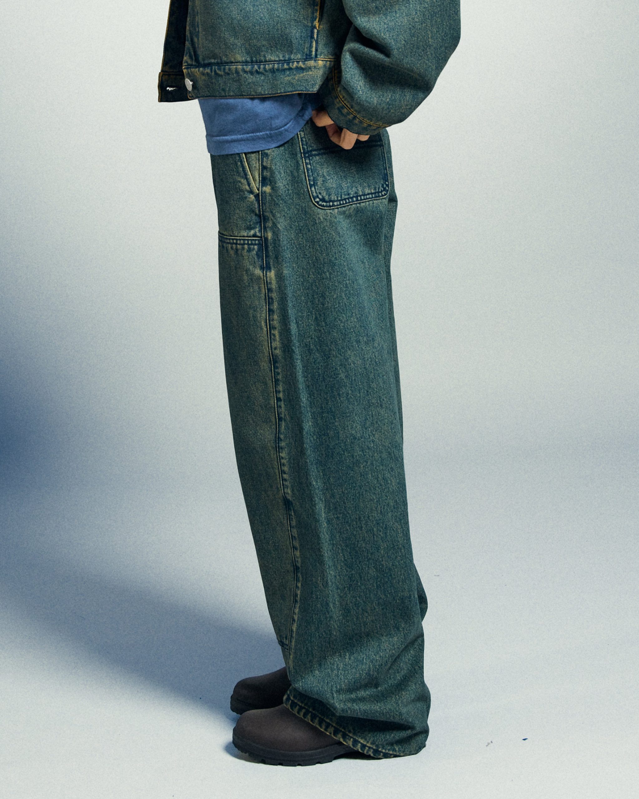 LEAH III BAGGY DBL KNEE DENIM - Image 5