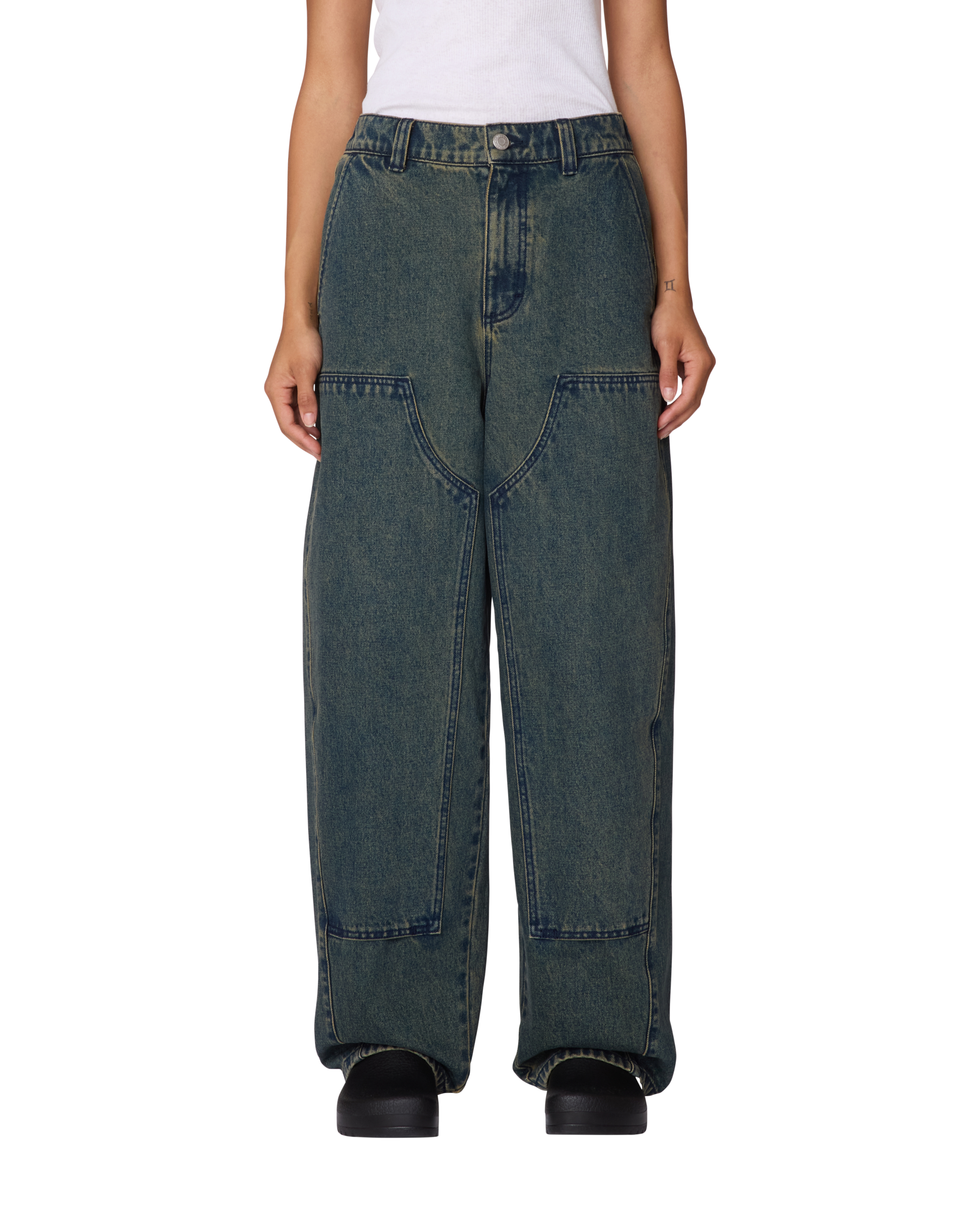 LEAH III BAGGY DBL KNEE DENIM