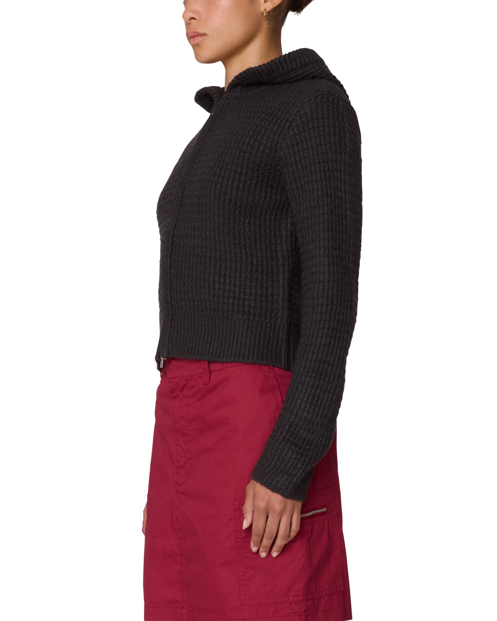 GLENDA HOOD ZIP SWEATER - Image 2