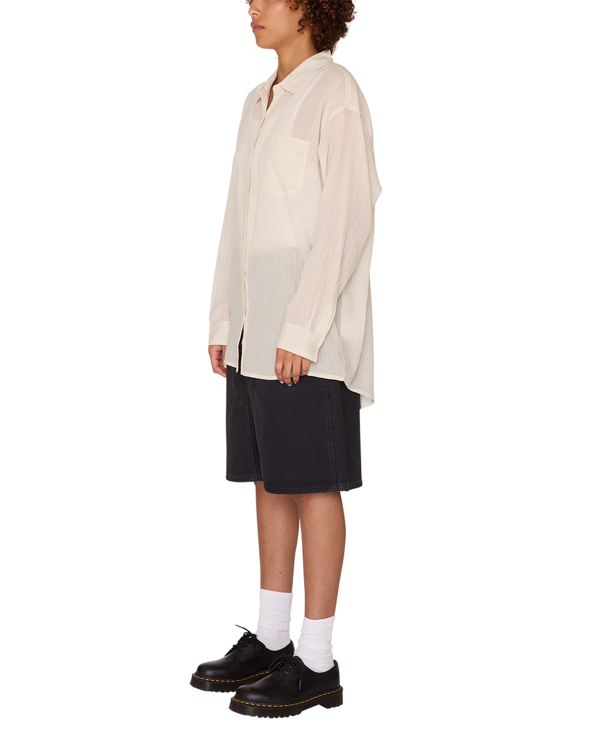 BLYTHE SHEER STRIPE SHIRT - Image 2