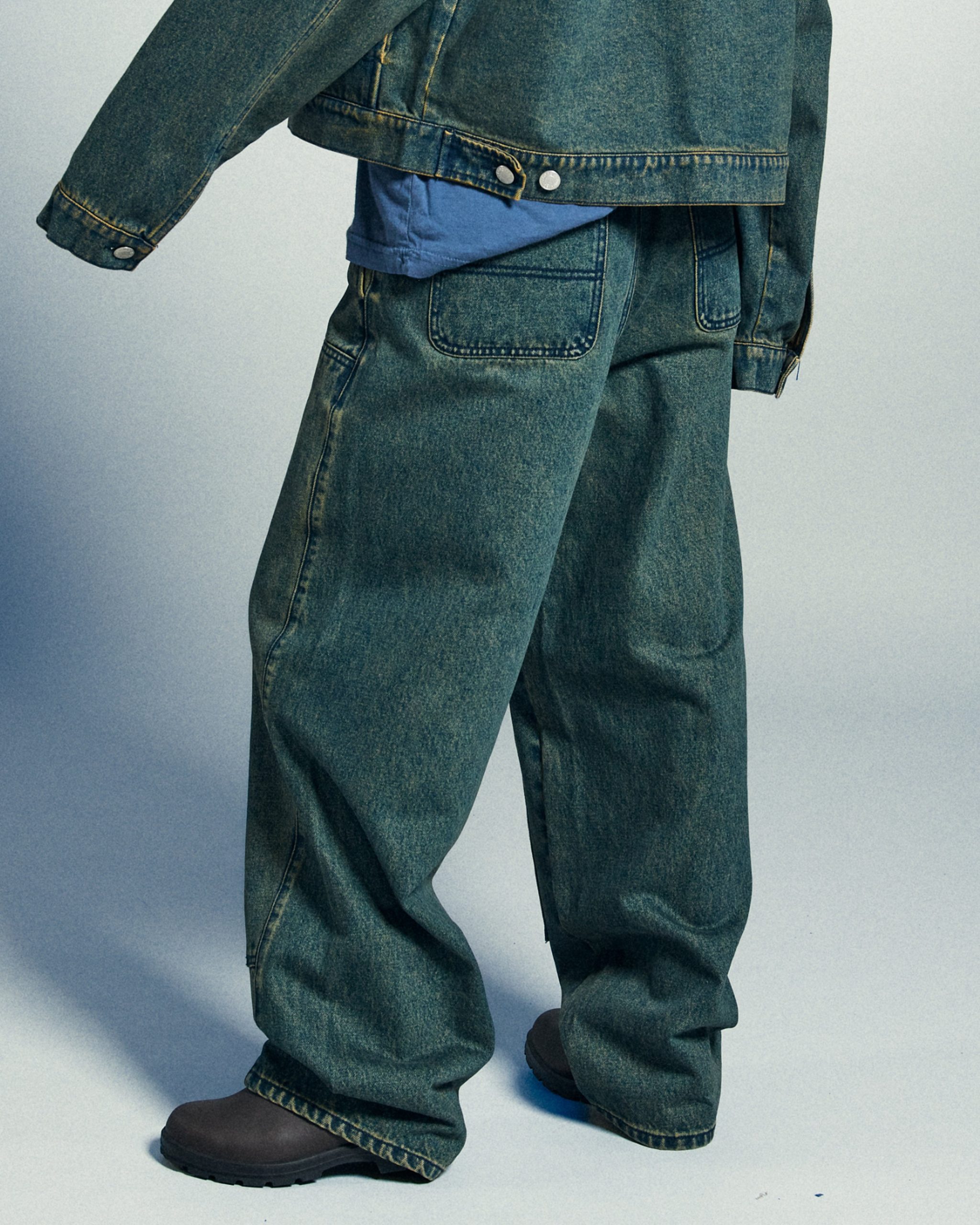 LEAH III BAGGY DBL KNEE DENIM - Image 6